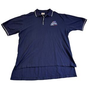 Vtg Buffalo Bills Polo Mens Large Blue 1999 Training Camp Wegmans NFL Football